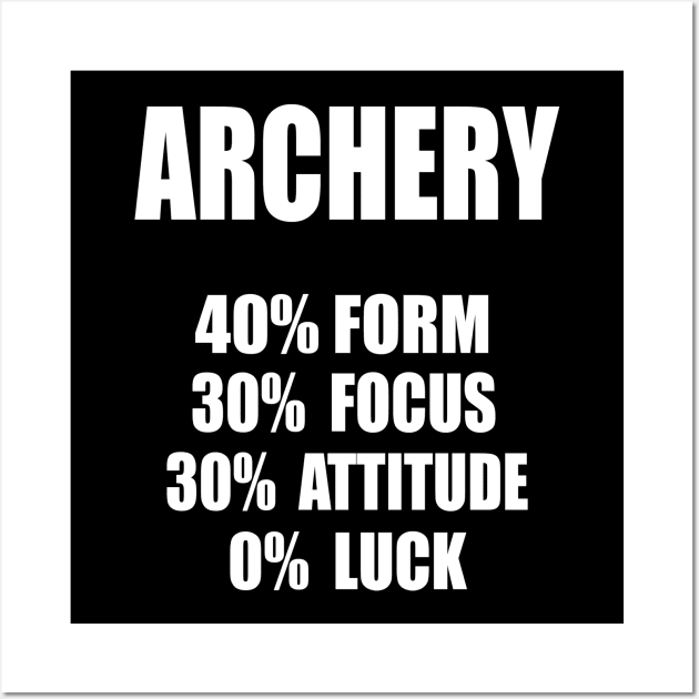 Archery Form Focus Attitude Luck Wall Art by Ramateeshop